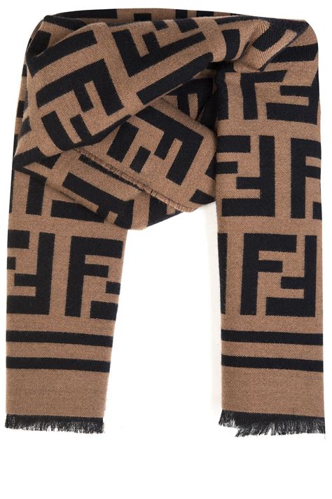 fendi wool blend logo scarf|vintage fendi wool scarf.